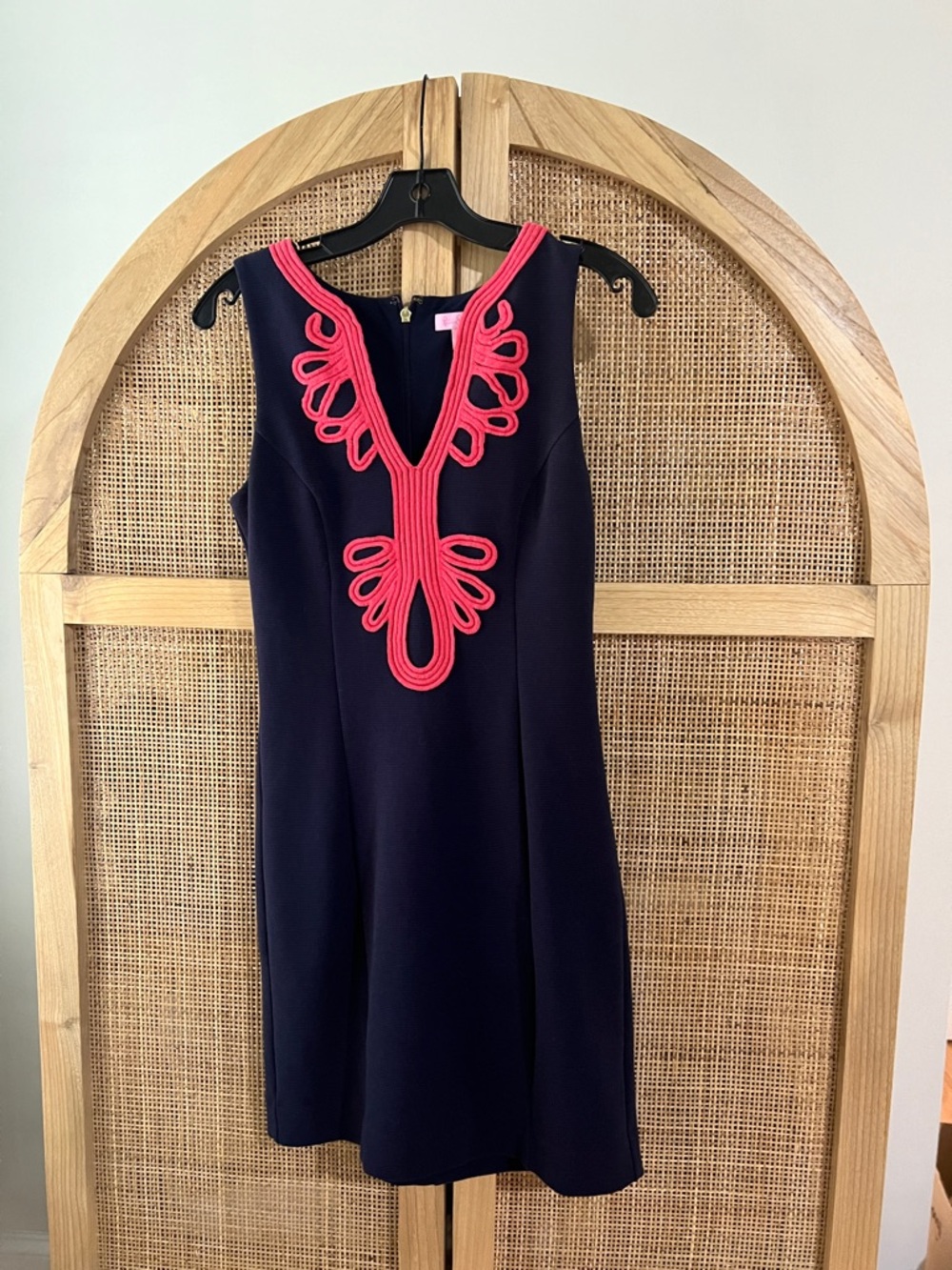 Lilly Pulitzer Navy Mini Dress with Pink Trim